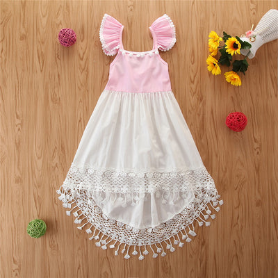 Falda Irregular con Tirantes Voladores para Niñas - Image 10