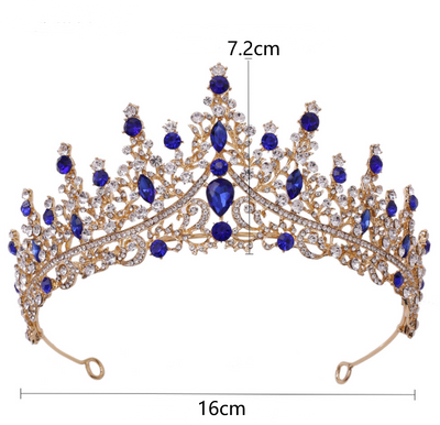 Conjunto de Tiara Corona Nupcial con Collar de Cadena - Image 6