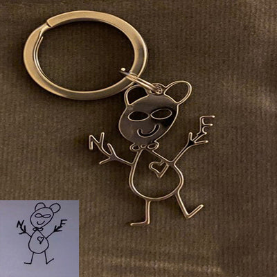 Llavero Personalizado con Dibujo de Niños Pintado a Mano - Image 9