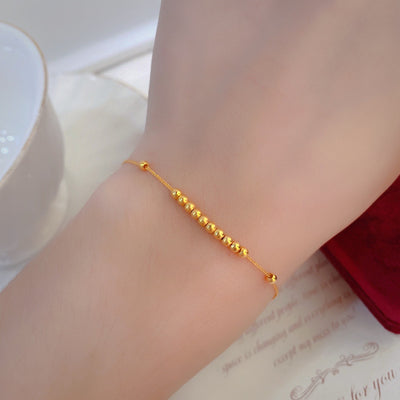 Collar de Oro 18K Chopin con Dije de Cuentas de la Suerte - Image 3
