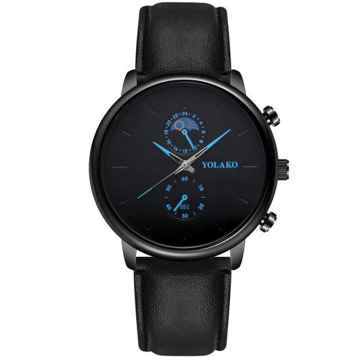 Reloj de Pulsera Ultra Delgado para Hombre con Correa de Cuero - Image 9