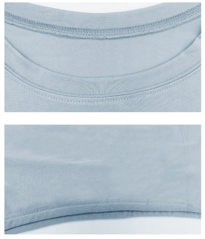 Blusa Suelta de Cuello Redondo en Color Sólido para Mujer - Image 5