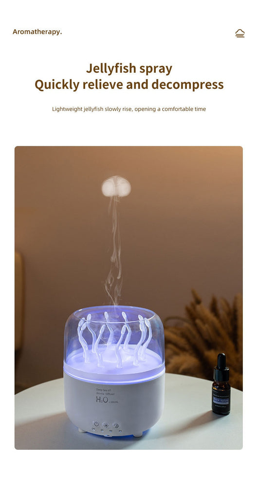 Luz Ambiental Medusa Dinámica con Patrón de Madera y Rotación - Image 15