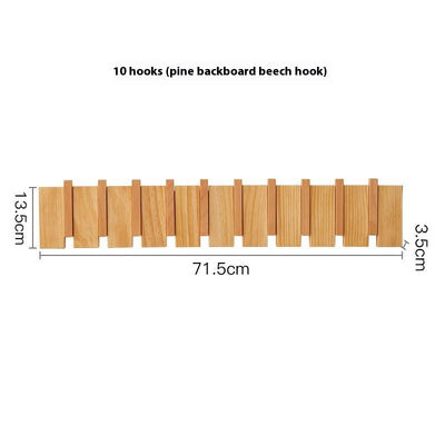 Perchero de Madera Maciza sin Taladro para Pared - Gancho Minimalista para Hogar - Image 12