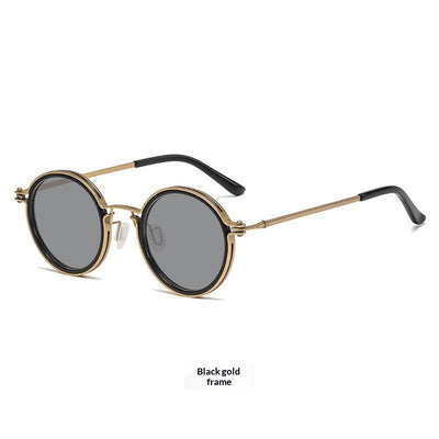 Gafas de Sol Redondas Punk Metal para Hombre - Image 7