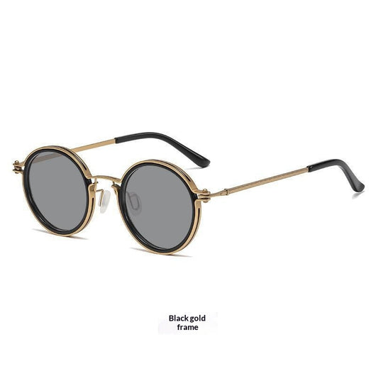 Gafas de Sol Redondas Punk Metal para Hombre - Image 7