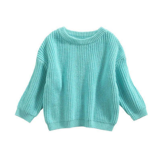 Suéter Casual de Cuello Redondo para Niñas - Colores Sólidos - Image 9