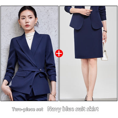 Traje Ejecutivo Femenino con Camisa de Cuello Solapa y Pantalón - Image 22