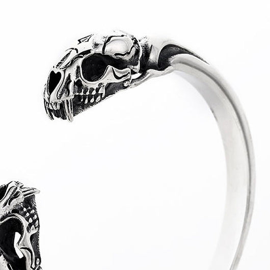 Pulsera de Plata Esterlina 925 Calavera Beast para Hombre - Image 8