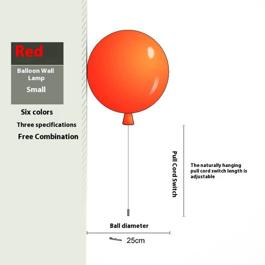 Lámpara de Pared con Patrón de Globos Coloridos - Image 6