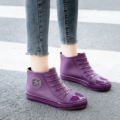 Botas Impermeables de Moda Primavera Otoño para Mujer - Estilo Laboral - Image 18
