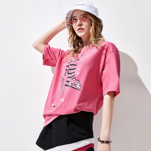 Playera Holgada de Algodón con Estampado de Personajes - Image 6