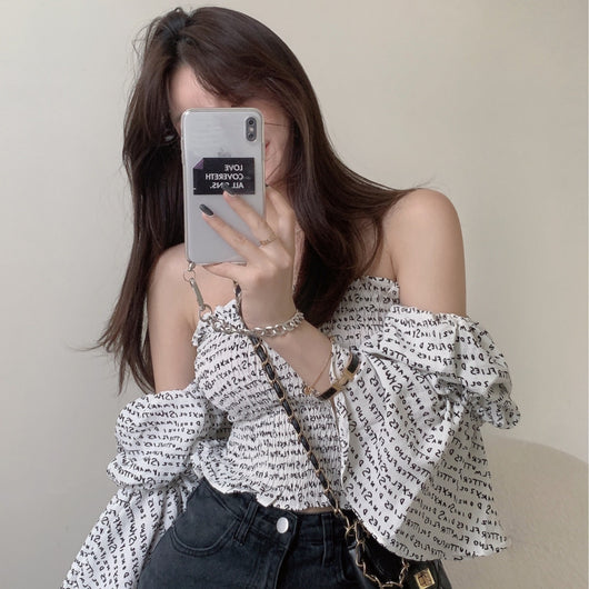 Blusa Palabra de Carácter con Mangas Abullonadas Versátil - Image 14