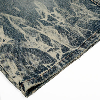 Pantalones Denim Tie-dye Punk Cintura Media - Image 4
