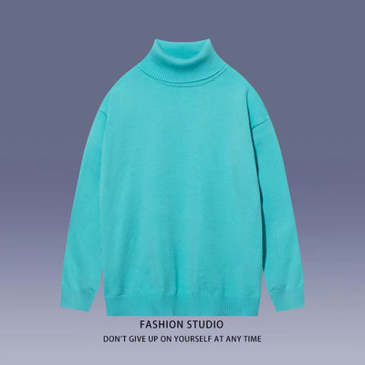 Suéter Cuello Alto Minimalista para Estudiantes - Image 9