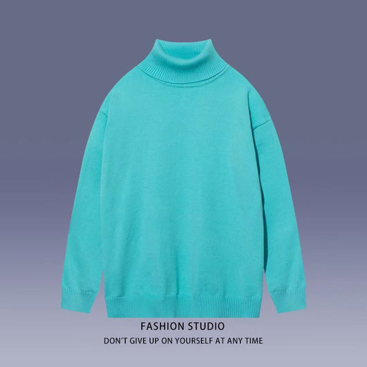 Suéter Cuello Alto Minimalista para Estudiantes - Image 9