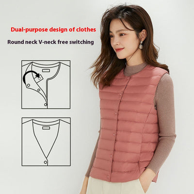 Chaleco Acolchado Ligero para Mujer - Cuello Redondo Cálido y Versátil - Image 10
