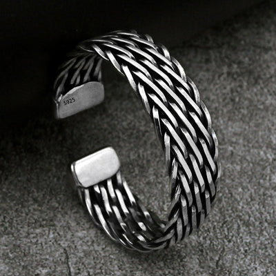 Pulsera de Plata Esterlina Tejida a Mano para Hombre - Image 6