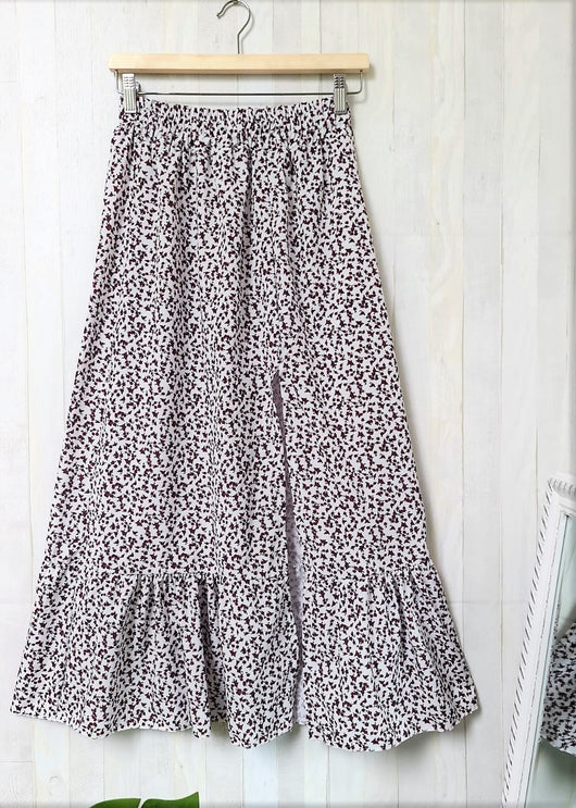 Vestido Maxi Floral con Cintura Elástica y Volantes Patchwork - Image 9
