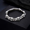 Pulsera Calavera Plata Esterlina para Hombre - Estilo Coreano Hip Hop Punk