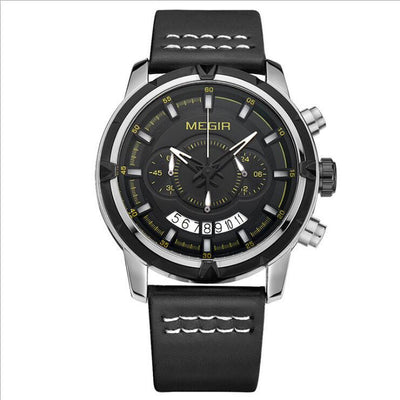 Reloj de Pulsera Multifuncional para Hombre con Correa de Cuero, Resistente al Agua y Esfera Grande - Image 8