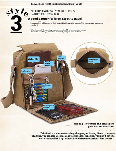 Bolsa Crossbody de Lona Estilo Coreano - Compacta y Versátil - Image 29