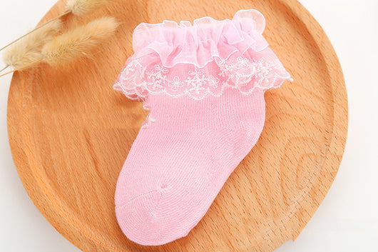 Calcetines Princesa con Encaje para Niñas - Primavera Otoño - Image 3