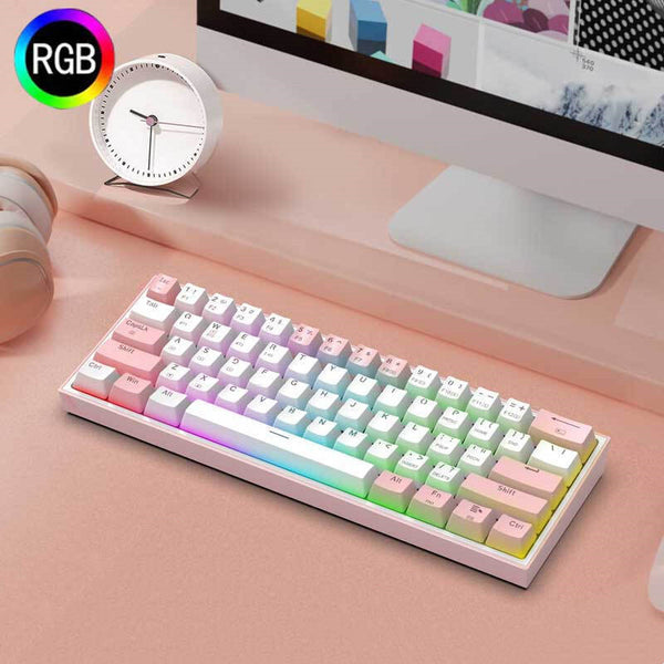 Teclado Mecánico Inalámbrico Bluetooth 61 Teclas para Computadora