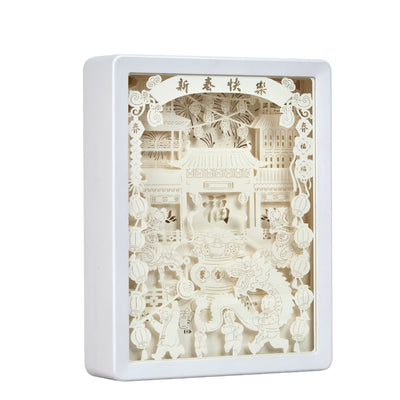 Lámpara de Mesita con Diseño de Papel Troquelado 3D - Image 12