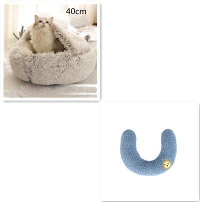 Cama 2 en 1 para Perros y Gatos - Cama Cálida de Felpa Suave Tipo Casa - Image 98