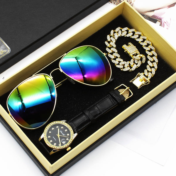 Conjunto Elegante: Gafas de Sol Mujer + Reloj Pulsera de Diseño