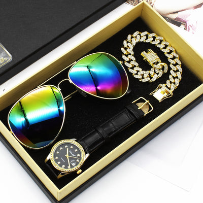 Conjunto Elegante: Gafas de Sol Mujer + Reloj Pulsera de Diseño