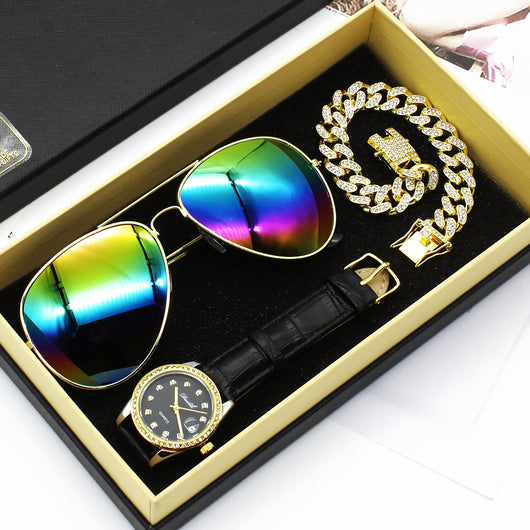 Conjunto Elegante: Gafas de Sol Mujer + Reloj Pulsera de Diseño