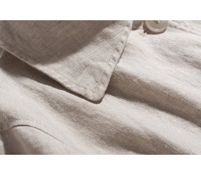 Abrigo Trench Coat de Algodón y Lino con Solapas Holgadas para Mujer - Image 22