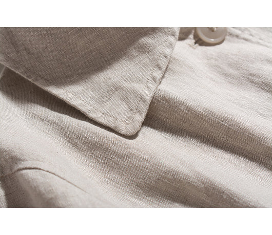 Abrigo Trench Coat de Algodón y Lino con Solapas Holgadas para Mujer - Image 22