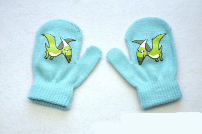 Guantes Tejidos con Patrón de Dinosaurios - Image 7