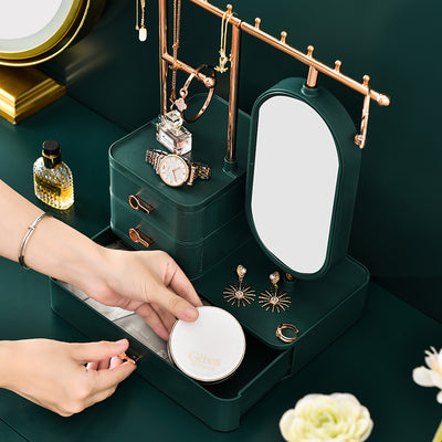 Organizador de Cosméticos con Espejo - Caja de Almacenamiento Multifuncional Premium - Image 3