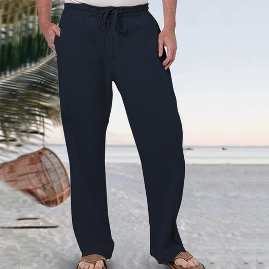 Pantalones Deportivos de Lino Holgados para Hombre - Image 7