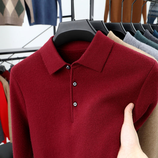 Polo Cuello Vuelto de Punto Manga Larga para Hombre - Image 4