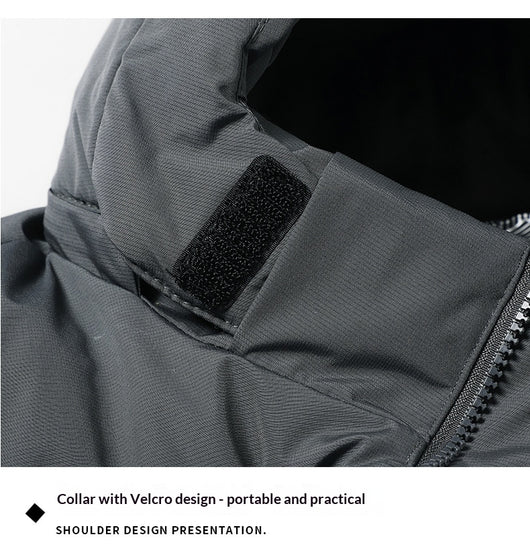 Chaqueta de Algodón Graphene para Hombre con Capucha Desmontable - Extra Gruesa y Moderna - Image 21