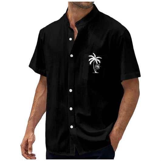 Camisa Hombre Estampado Árbol de Coco con Rayas Geométricas - Image 19