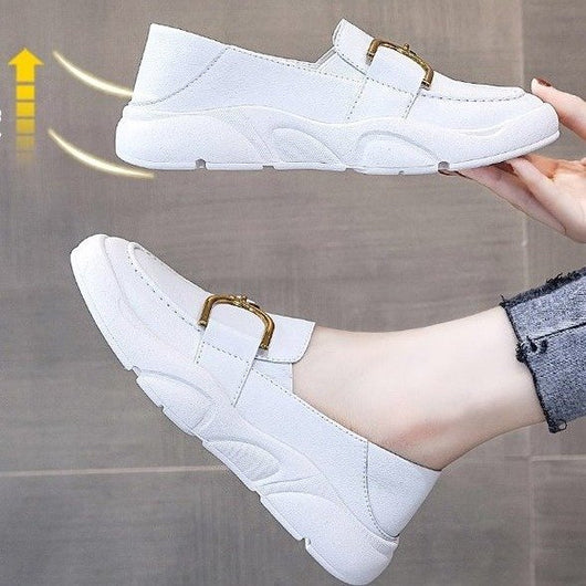 Zapatos Casuales de Cuero Versátiles para Verano - Ideales para Estudiantes - Image 2