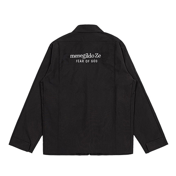 Chaqueta Casual con Estampado en Espalda
