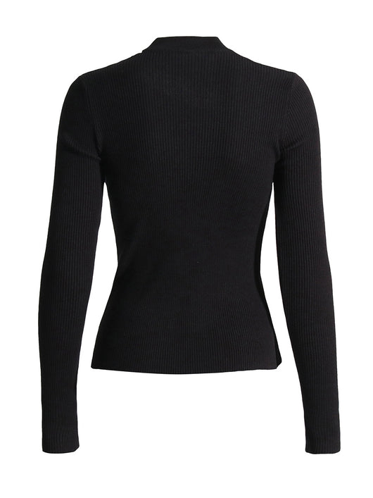 Blusa Tejida Irregular con Detalles Calados para Mujer - Image 3