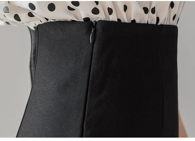 Falda Negra de Encaje con Volantes para Commuter - Image 14