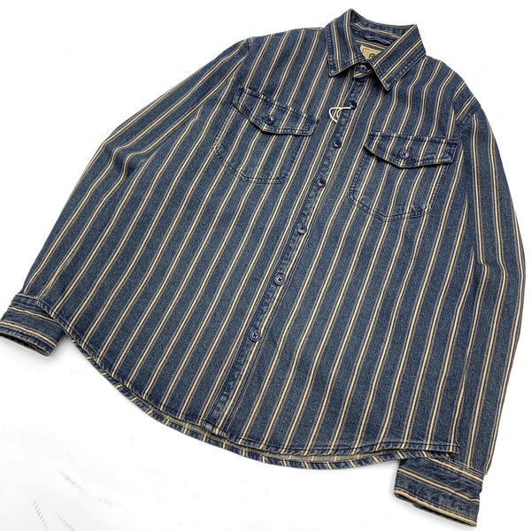 Camisa Denim Retro Japonesa de Algodón para Hombre - Image 3