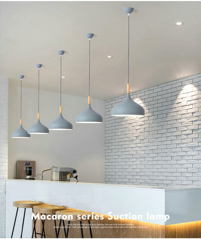 Lámpara Colgante LED Macaron de Aluminio - Diseño Decorativo Moderno - Image 19
