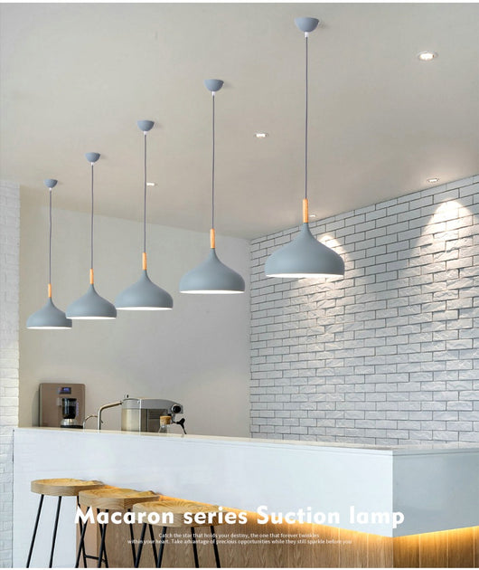 Lámpara Colgante LED Macaron de Aluminio - Diseño Decorativo Moderno - Image 19