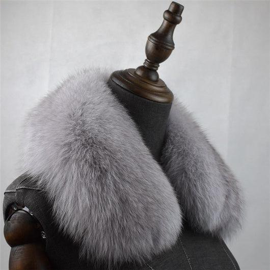 Cuello de Piel de Zorro Desmontable para Abrigos - Calor Universal - Image 21