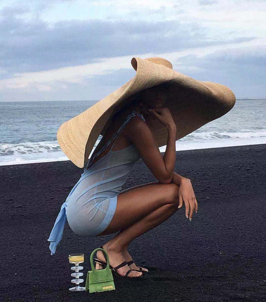 Sombrero de Playa Plegable Extragrande con Protección Solar